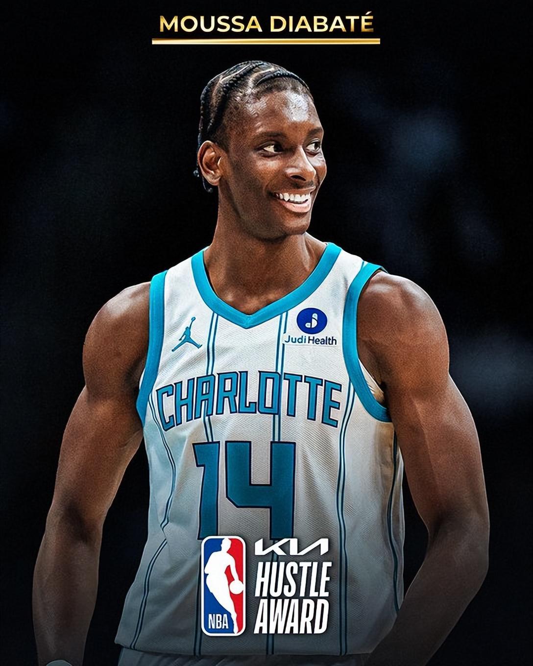 kaiyun-NBA官方：黄蜂内线迪亚巴特荣膺拼搏奖 击败追梦哈特等对手
